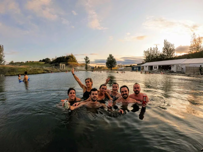Nadar en aguas termales